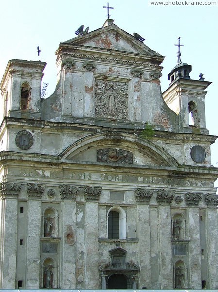 Olyka. Front facade of Trinity church Volyn Region Ukraine photos