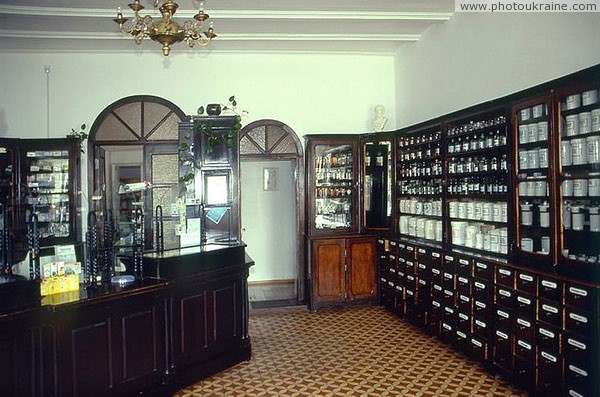 Lutsk. Pharmacy museum  fragment of exposition Volyn Region Ukraine photos