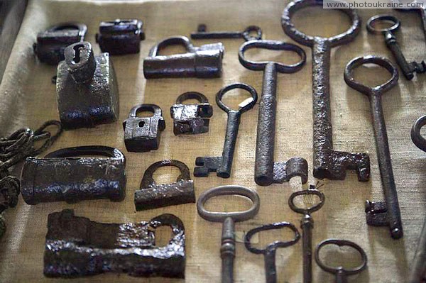 Lutsk. Lutsk castle, collection of locks and keys Volyn Region Ukraine photos