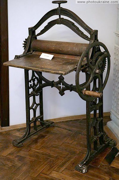 Lutsk. Lutsk castle, machine at Museum of books Volyn Region Ukraine photos