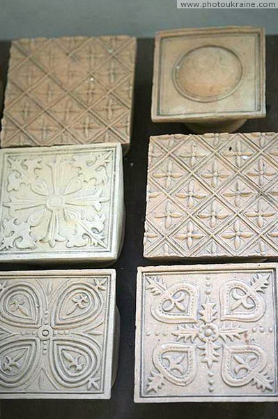 Lutsk. Lutsk castle, museum brick tile patterns Volyn Region Ukraine photos