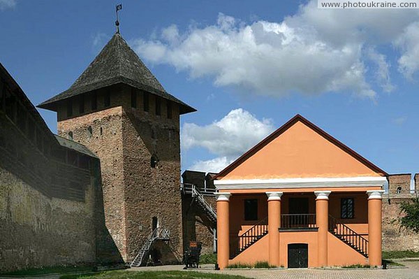 Lutsk. Lutsk castle, Vladycha tower and building of Museum of books Volyn Region Ukraine photos