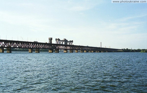 Dnipropetrovsk. Amur bridge  oldest in city Dnipropetrovsk Region Ukraine photos