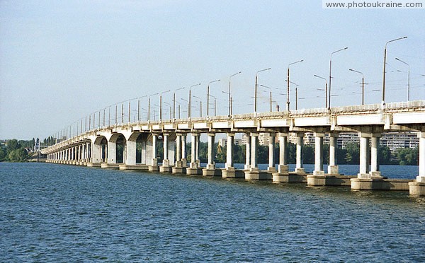 Dnipropetrovsk. Effective bending of Central bridge Dnipropetrovsk Region Ukraine photos