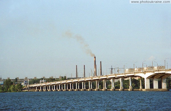 Dnipropetrovsk. Central (New) road bridge Dnipropetrovsk Region Ukraine photos