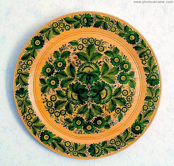 Petrykivka. Painting on plate Dnipropetrovsk Region Ukraine photos