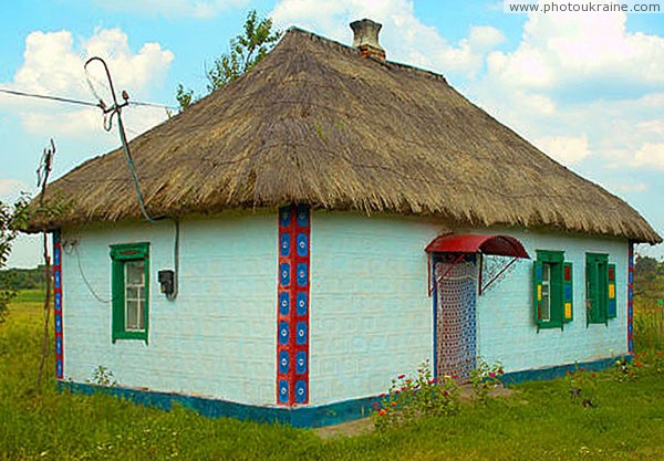 Petrykivka. Painted wattle and daub Dnipropetrovsk Region Ukraine photos