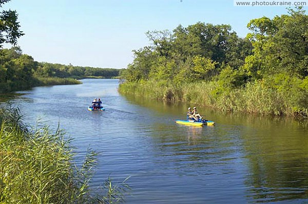 Novomoskovsk. Pedal boats river Samara Dnipropetrovsk Region Ukraine photos