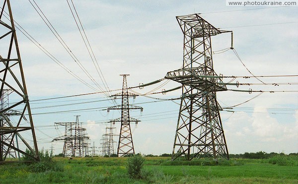 Nikopol. Power lines at entrance to city Dnipropetrovsk Region Ukraine photos