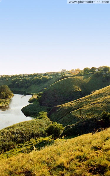 Кривой Рог. Высокий правый берег речки Саксагань Днепропетровская область Фото Украины