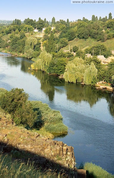 Kryvyi Rih. Outputs iron rocks on shore of river Saksagan Dnipropetrovsk Region Ukraine photos