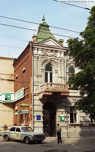 Artemivsk. Main entrance to former Azov-Don Commercial Bank Donetsk Region Ukraine photos