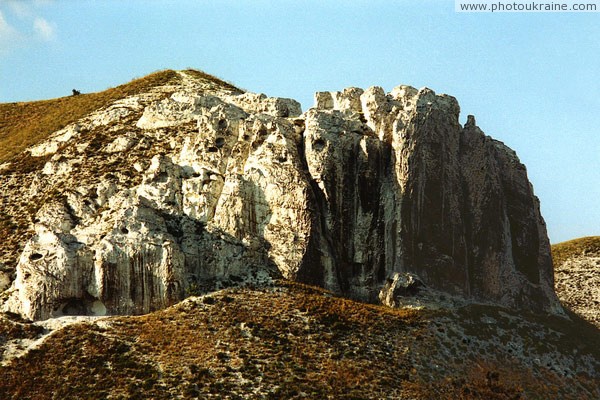Белокузьминовка. Скала писчего мела, образовавшегося более 80 млн. лет назад Донецкая область Фото Украины