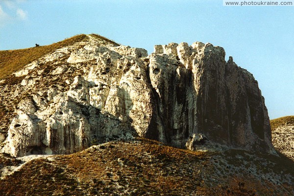 Bilokuzmynivka. Rock writing chalk, formed more than 80 million years ago Donetsk Region Ukraine photos