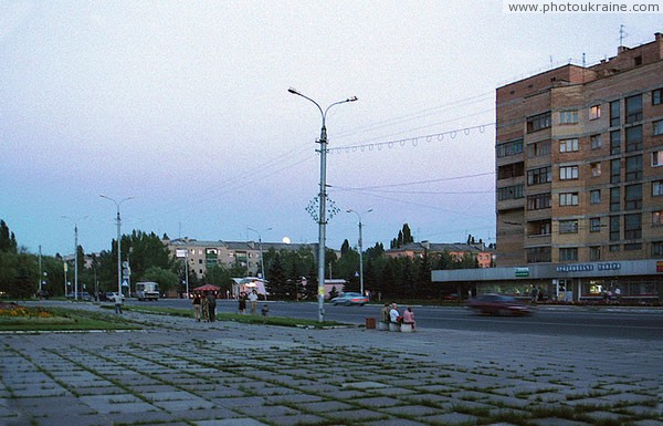 Gorlivka. Central street of city Donetsk Region Ukraine photos