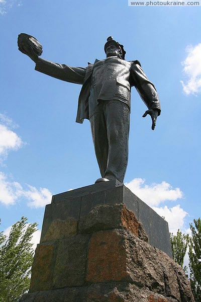 Donetsk. Mining monument Donetsk Region Ukraine photos