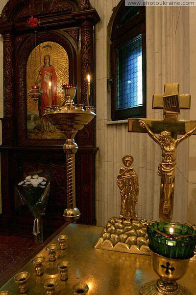 Donetsk. Cozy decor of St. Barbara chapel Donetsk Region Ukraine photos