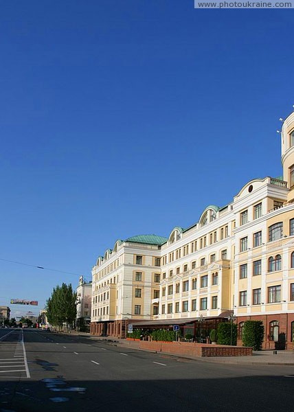 Donetsk. Facade of hotel Donbas Palace in the street Artem Donetsk Region Ukraine photos