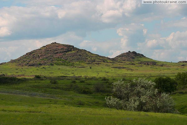 Kamiani Mohyly Reserve. Preservation landscape Donetsk Region Ukraine photos