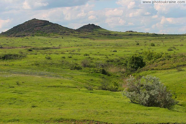 Kamiani Mohyly Reserve. Preservation landscape Donetsk Region Ukraine photos