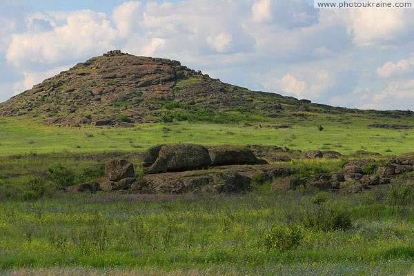 Kamiani Mohyly Reserve. Preservation landscape Donetsk Region Ukraine photos