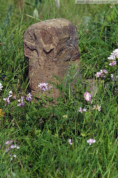 Kamiani Mohyly Reserve. Reserve symbol Donetsk Region Ukraine photos