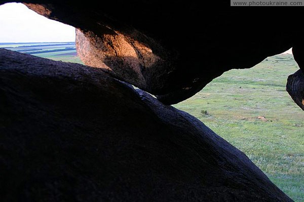 Kamiani Mohyly Reserve. Granite weathering Donetsk Region Ukraine photos