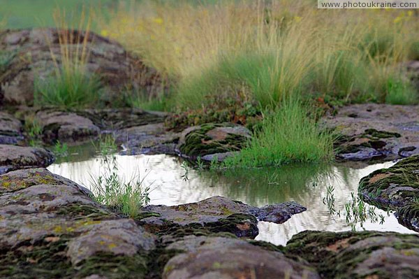 Kamiani Mohyly Reserve. Granite bowl Donetsk Region Ukraine photos