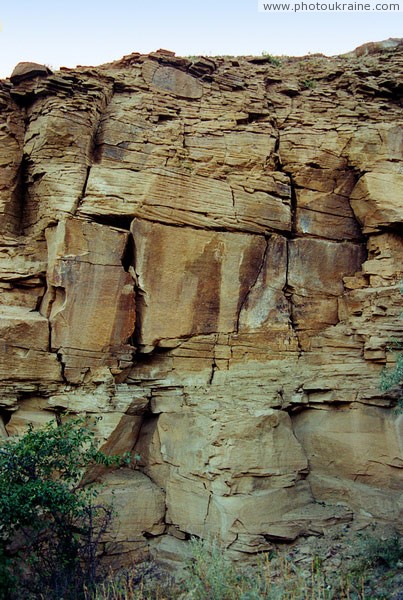 Kostiantynivka. These sandstones accumulated at bottom of Paleozoic sea Donetsk Region Ukraine photos