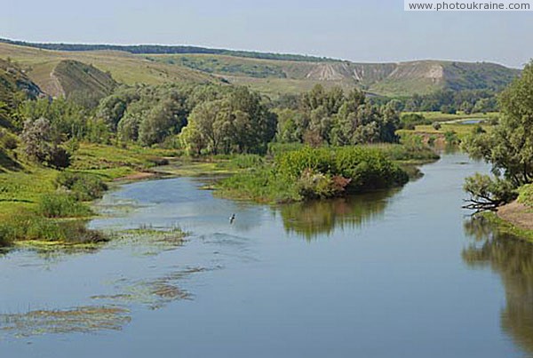 Заповедник Меловая флора. Река Северский Донец Донецкая область Фото Украины