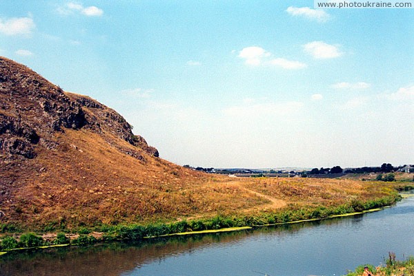 Rozdolne. Ancient volcano on shore Kalmius Donetsk Region Ukraine photos