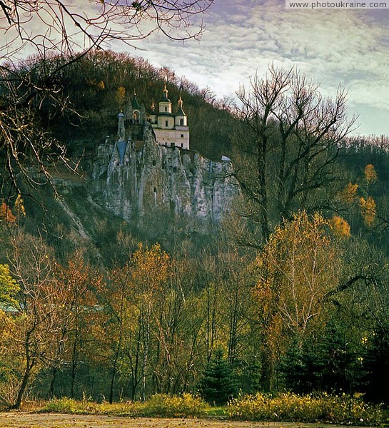 Sviatogirska lavra. Nicholas church in autumn Donetsk Region Ukraine photos