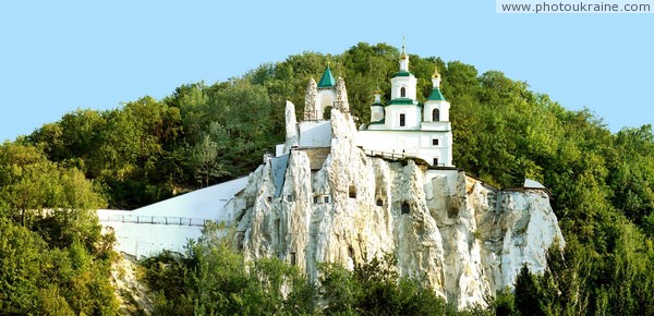 Sviatogirska lavra. Hill's Lavra holy pilgrimage to construction of gallery Donetsk Region Ukraine photos
