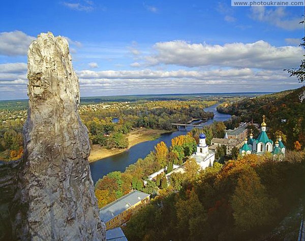 Sviatogirska lavra. Cretaceous outlier and lavra Donetsk Region Ukraine photos