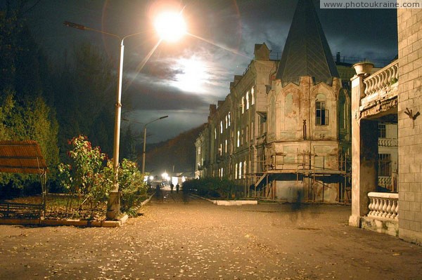 Sviatogirska lavra. Lavra twilight Donetsk Region Ukraine photos