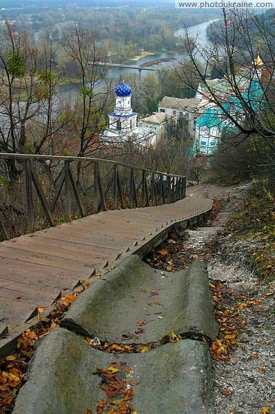 Sviatogirska lavra. Steps to building gallery Donetsk Region Ukraine photos