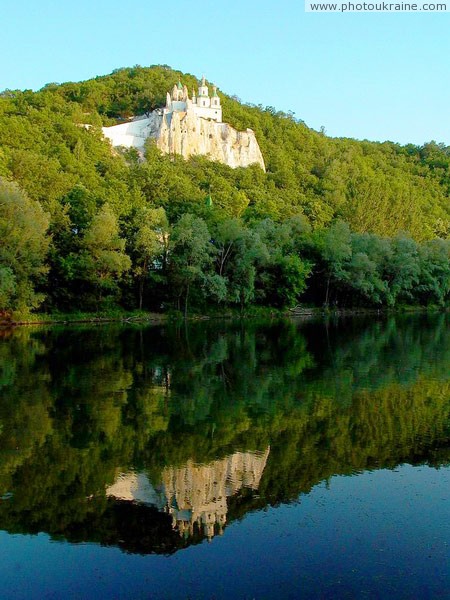 Sviatogirska lavra. Two views on Temple Mount Donetsk Region Ukraine photos