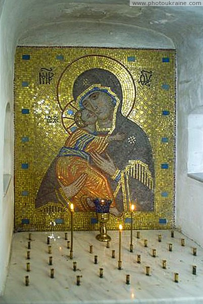 Sviatogirska lavra. Mosaic Lady Donetsk Region Ukraine photos