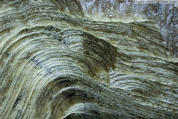 Soledar. Salt patterns on shaft wall Donetsk Region Ukraine photos