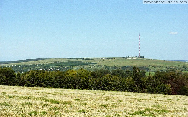 View from road Sloviansk  Kramatorsk for repeater towers Donetsk Region Ukraine photos