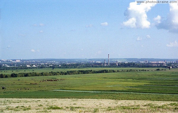 Donbas landscape with road Sloviansk  Kramatorsk Donetsk Region Ukraine photos