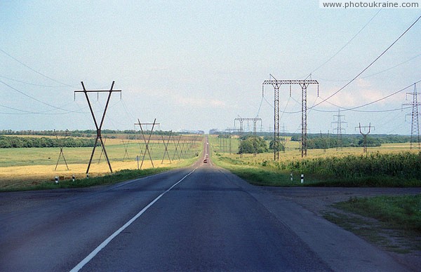 Power lines Kurakhove Power Station Donetsk Region Ukraine photos