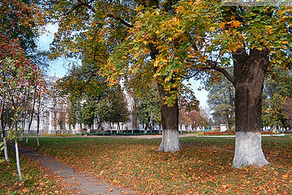 Andrushivka. Autumn in park Tereschenko Zhytomyr Region Ukraine photos