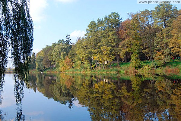 Andrushivka. Virgin surface of pond water Zhytomyr Region Ukraine photos