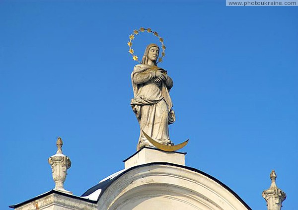 Berdychiv. Completion of front facade of church Zhytomyr Region Ukraine photos