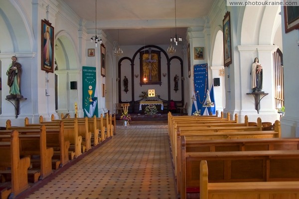 Berdychiv. Main nave of church of St. Barbara Zhytomyr Region Ukraine photos