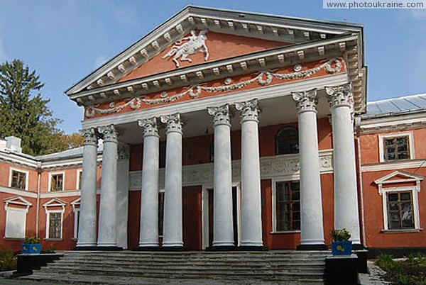 Verkhivnia. Portico estate Ghanskikh Zhytomyr Region Ukraine photos