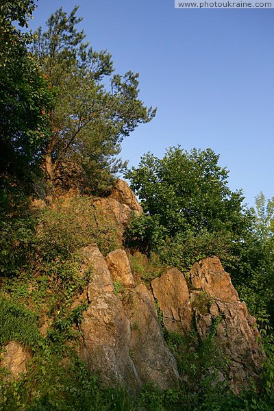 Vysokyi Kamin. Pegmatite rock Zhytomyr Region Ukraine photos