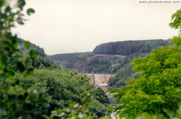 Zhytomyr. Canyon Teteriv with cable-stayed bridge Zhytomyr Region Ukraine photos