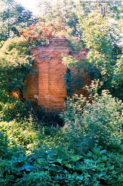 Ivnytsia. Ruins of tower survived fence of estate Zhytomyr Region Ukraine photos
